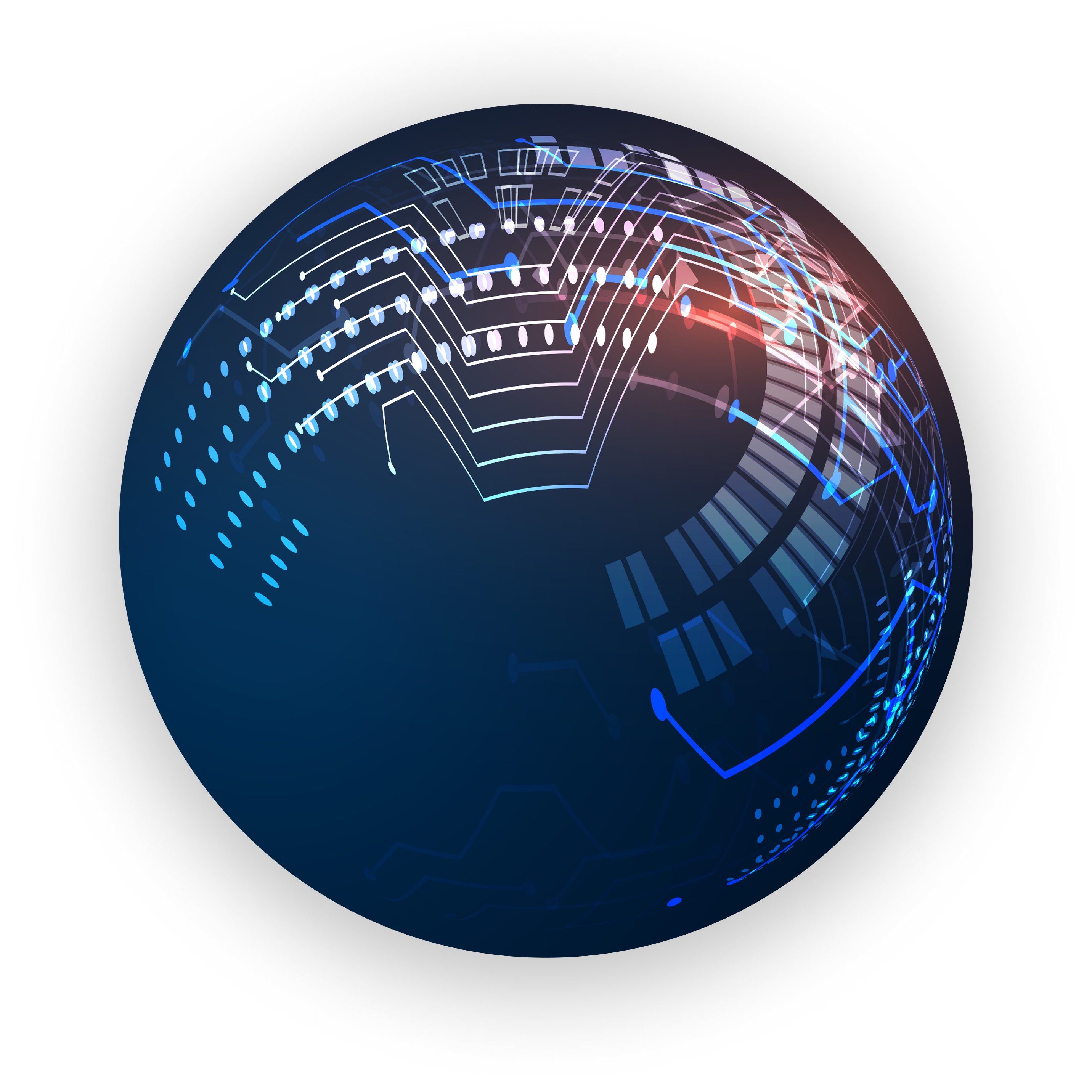 Digital transformation globe